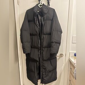 Black Long Puffer Coat